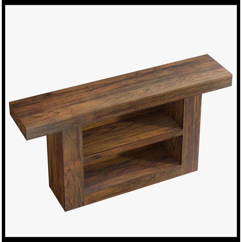 63" Console Table, 3-Tier Farmhouse Entryway Table With U-Shaped Base