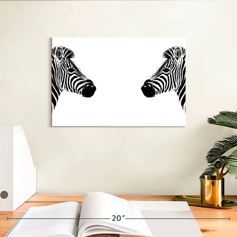 Brampt Zebras Face To Face, 8" H x 12" W
