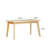 Rowley 4 - Person Rubberwood Solid Wood Modern Dining Table Set-93524562