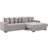 110.75" Modular L Shaped Sofa, Corduroy Fabric Sectional Couch,With A Movable Footstool, Cup Holders,Bring 8 Throw Pillows,Side Pocket,Unfold Into A Bed,Light Gray-801475379