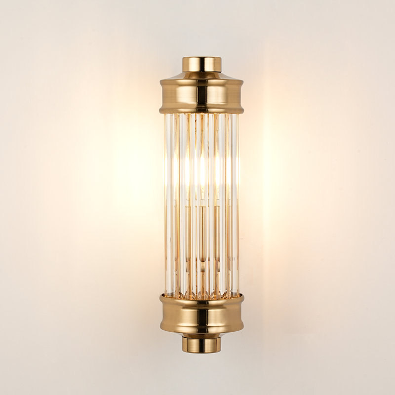 Millen Glass Wall Sconce, Brass