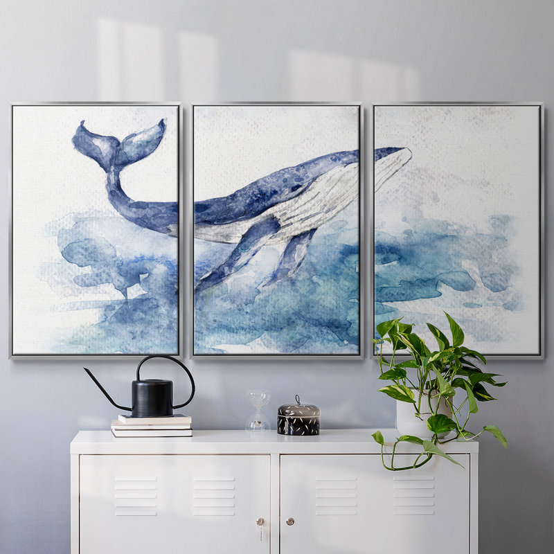 Beautiful Breach - Toile encadrée multi-pièces, Argenté, H 40 po x l 78 po x P 2 po