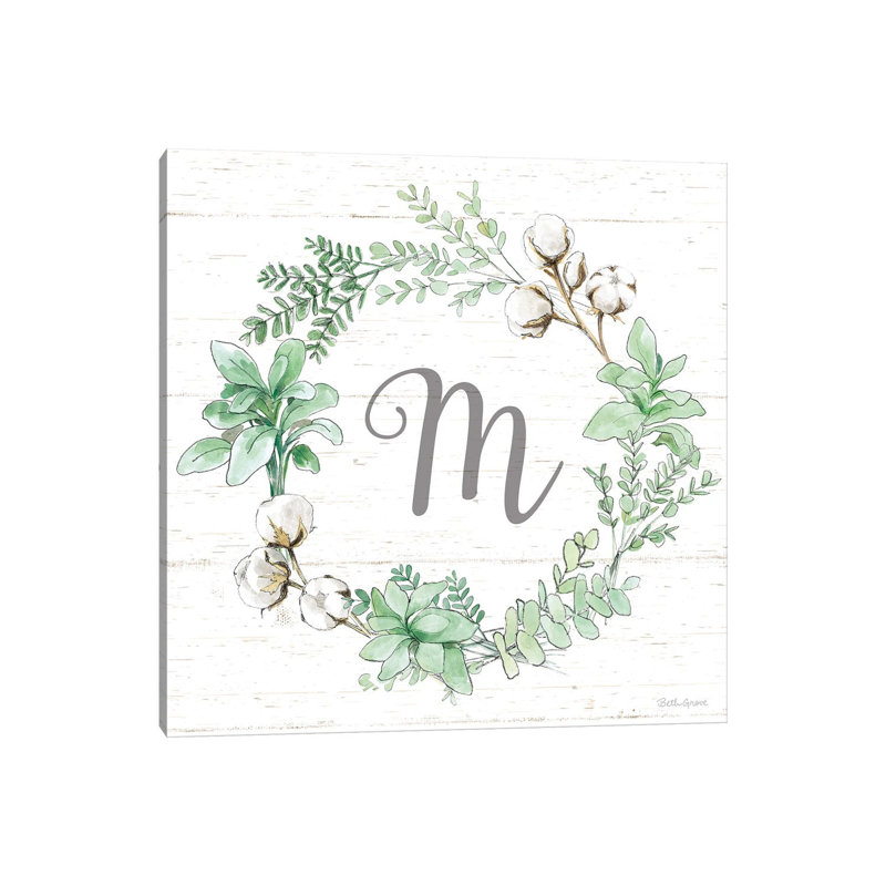 Farmhouse Cotton X Sage by Beth Grove - Wrapped Canvas Print, 30.48 cm H x 30.48 cm W