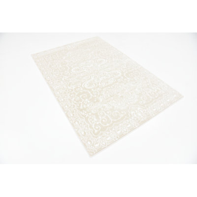 Tapis beige à motif oriental Anah