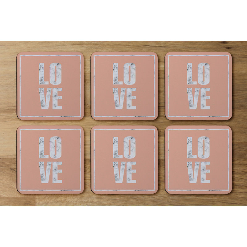 Square 6 Piece Coaster Set