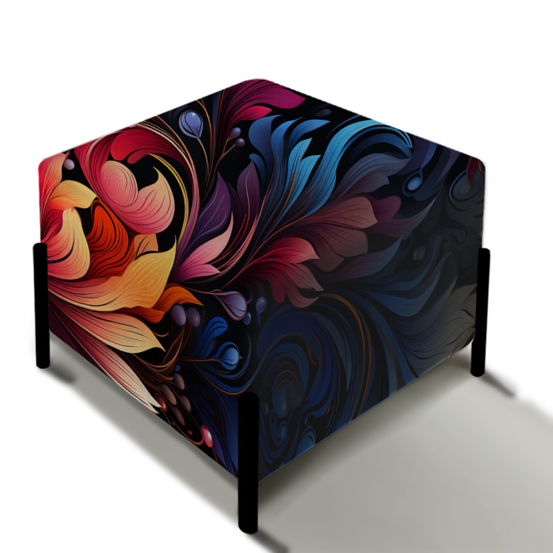 Shehorn - repose-pieds carré floral