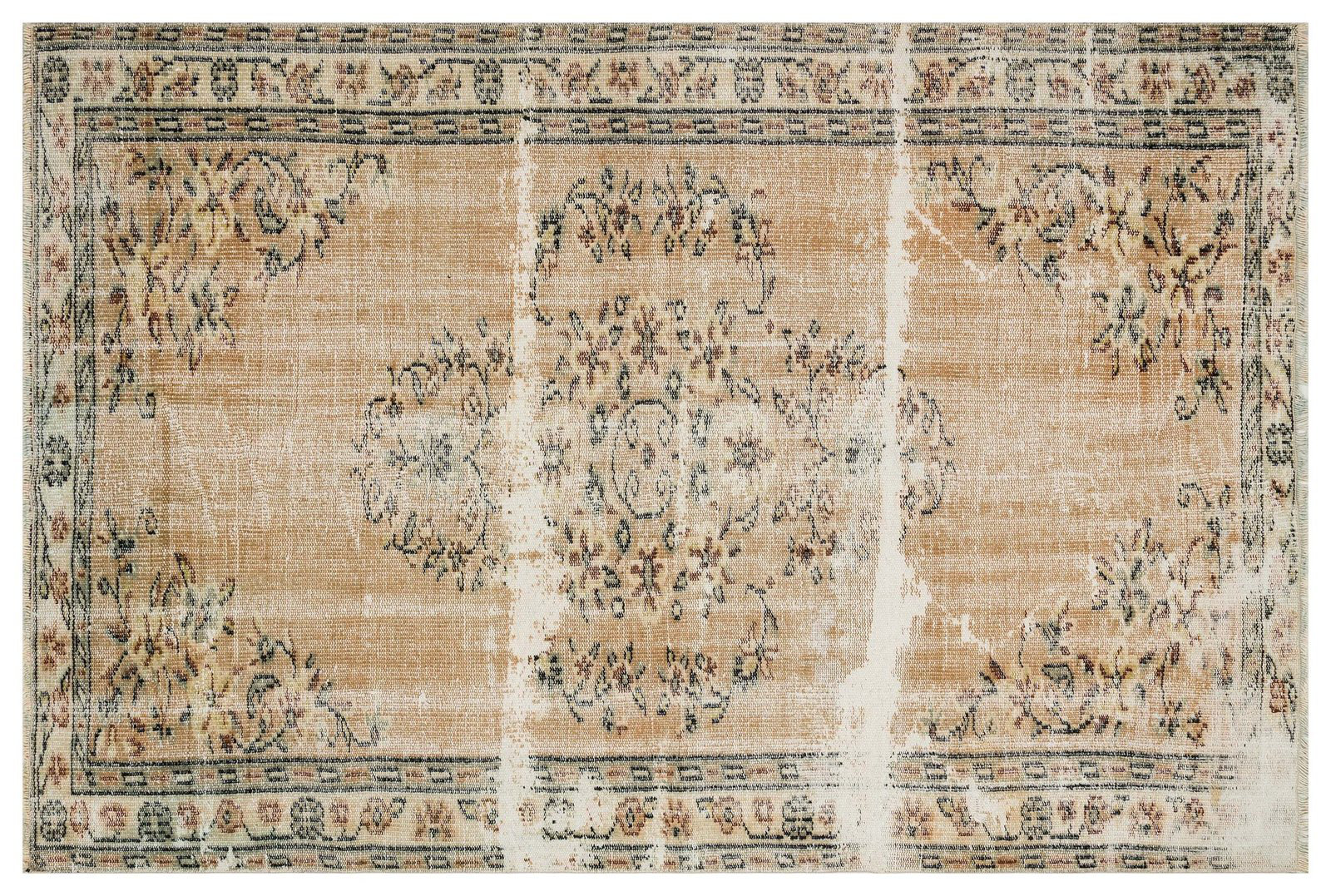 Fleur De Lis Living Sem865 Beige Vintage Wool Handmade Area Rug ...