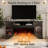 70" Farmhouse Electric Fireplace TV Stand for TVs Up to 80" with 2 Drawers & Timer-529207385