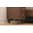 Narrow Solid Wood Nightstand with 2 Drawers-285118320-283522431