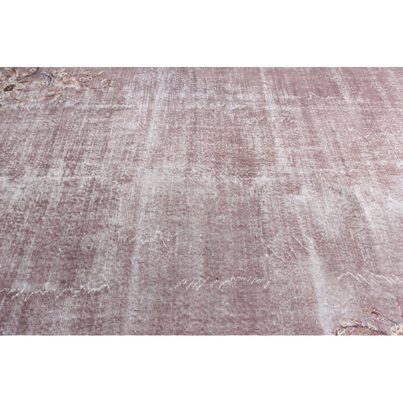 Grand tapis turc rétro en laine grise parfait pour ajouter du style et de la chaleur à votre chambre à coucher ou salon
