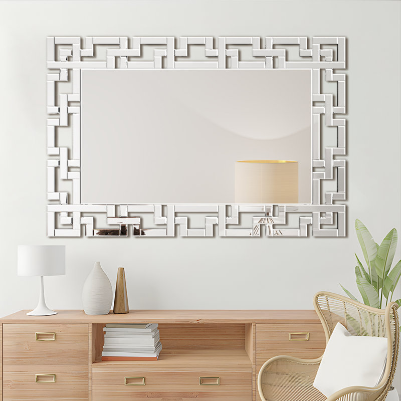 Miroir d'appoint Kendleshire, Argent,  39,2 po x 27,4 po