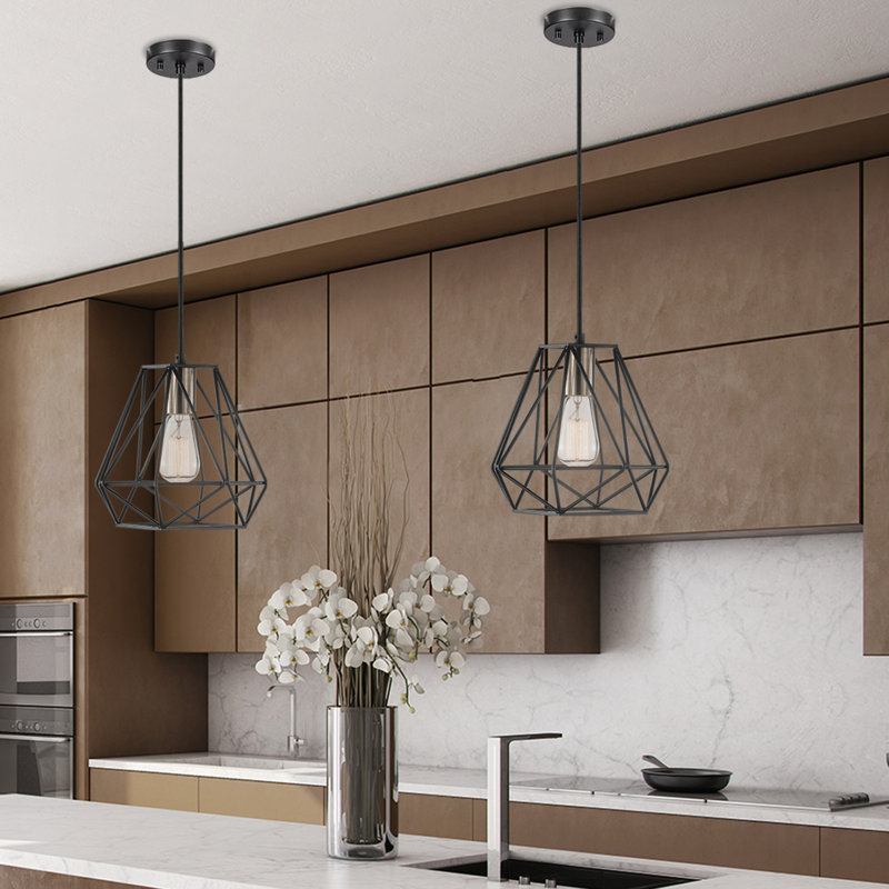 Luminaire suspendu géométrique simple à 1 lumière