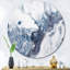 Art mural bleu, gris et blanc-68852781