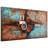 "Composition I" Iron Hand Painted 3D Wall Art