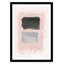 Vedaline Thomasin rose, noir et argent chatoyant I encadré sur papier par impression-93750010-93750011
