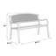 Banc de jardin d'extérieur en métal 49 po-1503033622