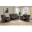 Causeuse inclinable avec console, chenille brune-1819021354