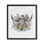 «Boho Wildflower Longhorn», reproduction sous verre encadrée, design par Alisha Kiara Design