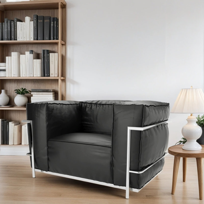 Fauteuil en cuir Khayla