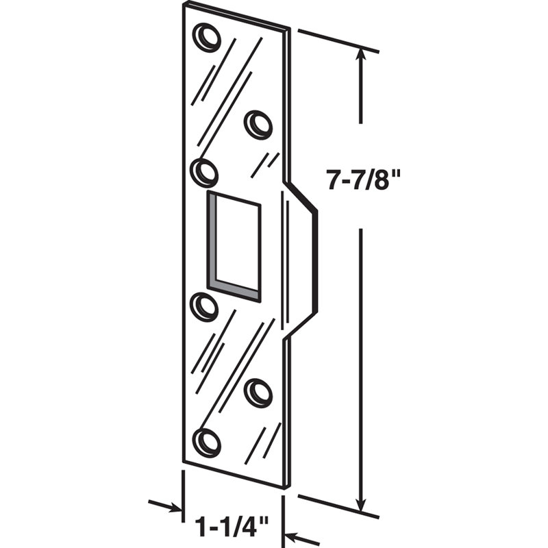 Verrou de sécurité maximum, acier 1-1 / 4 po x 7-7 / 8 po, laiton (paquet simple)