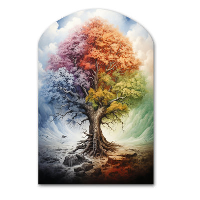 Janson - Landscape Trees Arch Shape Assymterical Wall Art