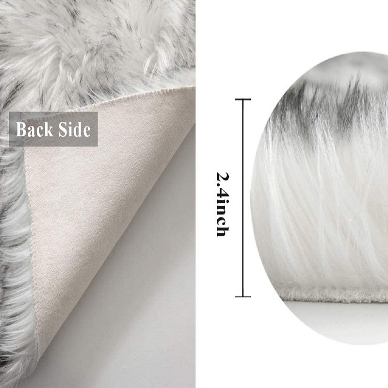 Keiland Faux Sheepskin Indoor Rug, Rectangle 9' x 12'