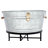 Large Beverage Tub with Stand - 21” Galvanized Ice Bucket with Wooden Handles and Built-In Bottle Opener - Drink Tub for Indoor or Outdoor Entertaining, Parties, and Events
