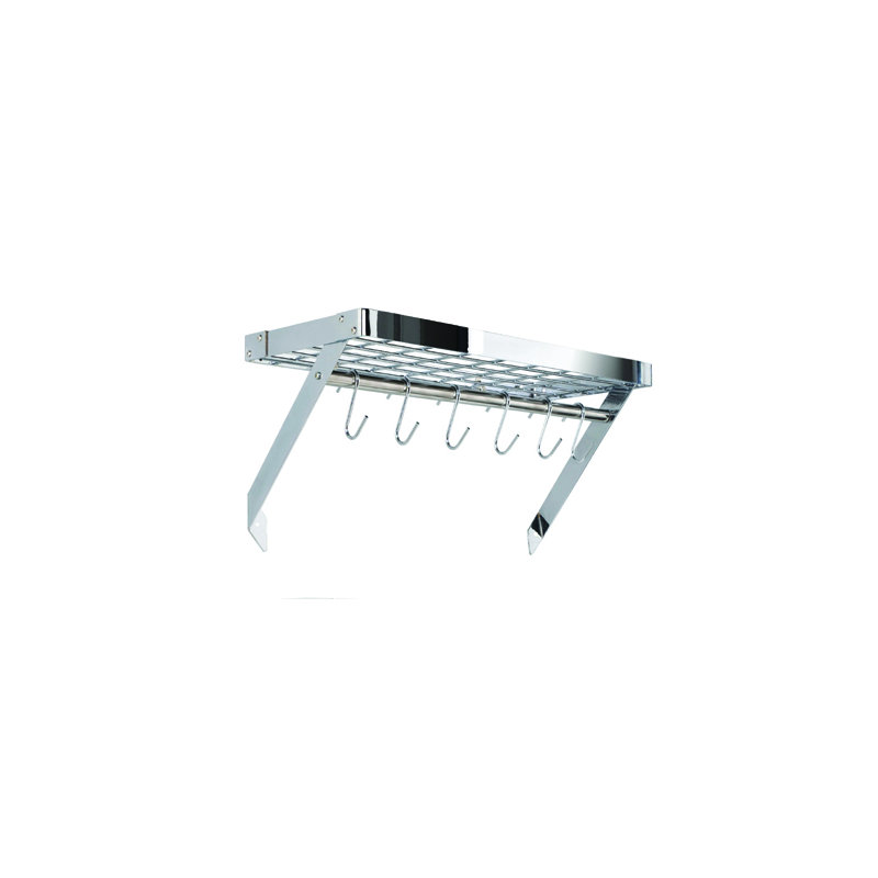 Metal Rectangle Wall Mounted Pot Rack, Small