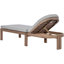 Chaise longue d'extérieur rembourrée en tissu avec housse de protection Newport Glenmore-499659703