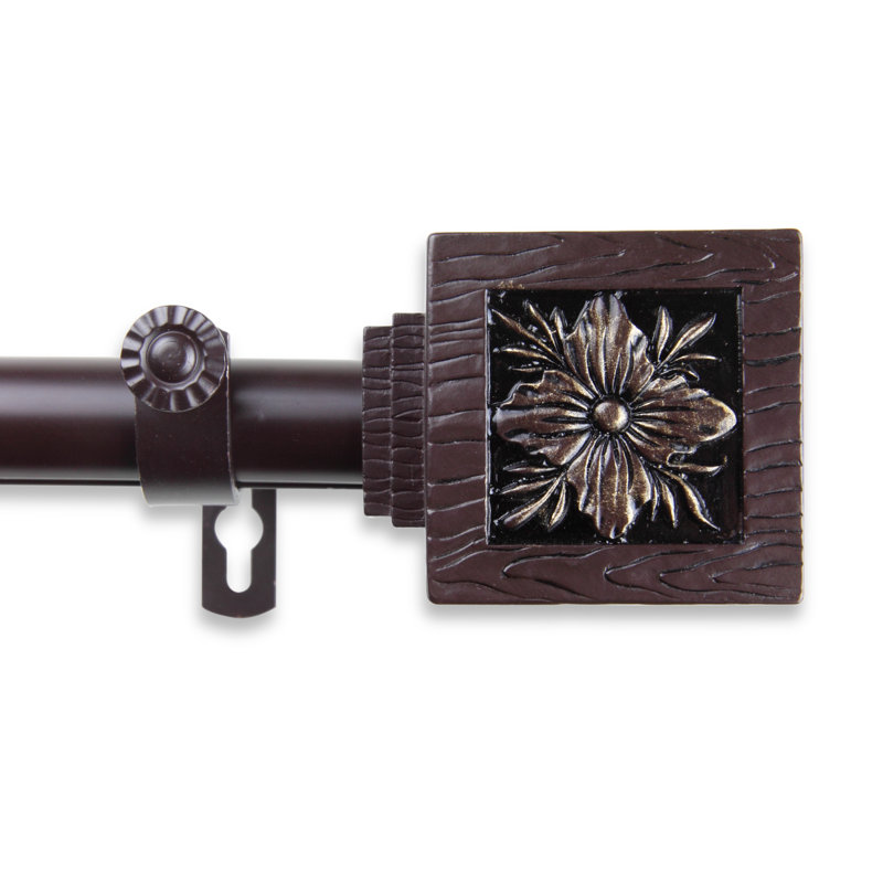 Tringle à rideaux simple Baugh Ophélie, Acajou