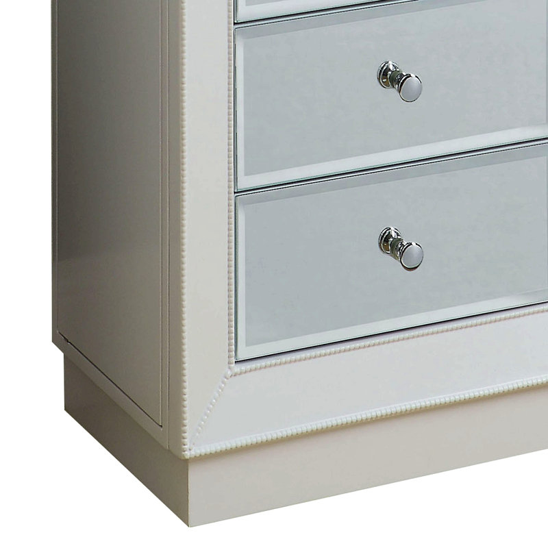 Armoire à bijoux blanche à 6 tiroirs