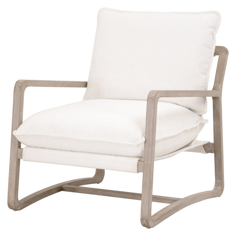Fauteuil club en polyester 37 po Dihanna, Gris