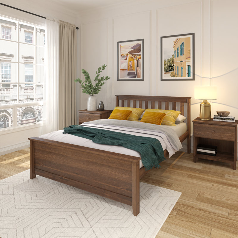 Lit plateforme Bolin Kids, Grand, Noyer