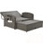 PE Wicker Double Chaise Lounge with soft cushion-1283300550
