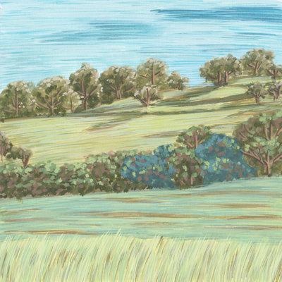 " Hill Lines II " by Melissa Wang Painting Print