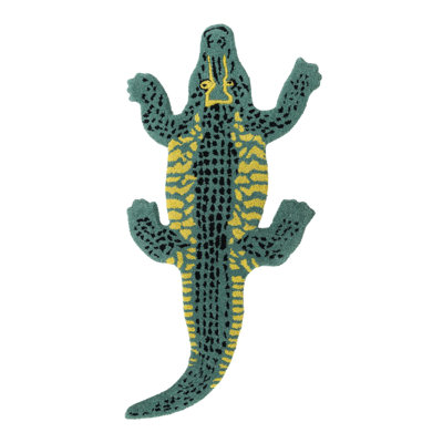 Unique Loom Crocodile Playtime Kids Wool Rug