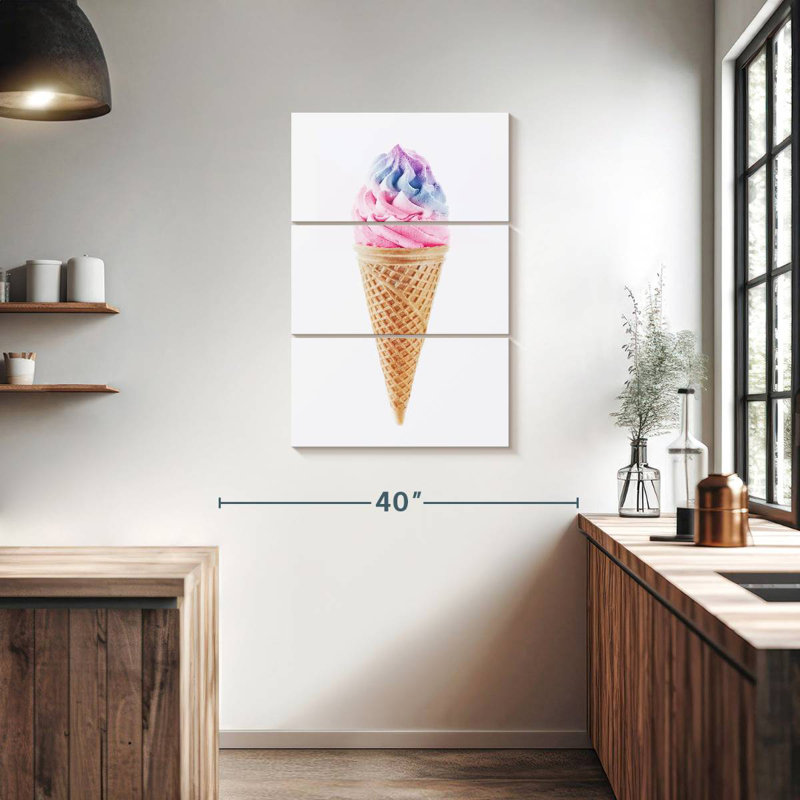 Yarlin Pink Ice Cream, 38" H x 24" W