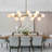 Jewellia 16-Light Metal Sputnik Chandelier with Glass Shades and Adjustable Height -305184220