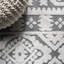 Tapis d'intérieur / extérieur blanc / noir à carreaux méditerranéen à poils longs et courts Woen-960338833