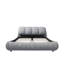 Grand lit plateforme tapissier avec tête de lit rembourrée surdimensionnée, structure en bois massif, design luxueux, gris-2017420579-2017420605