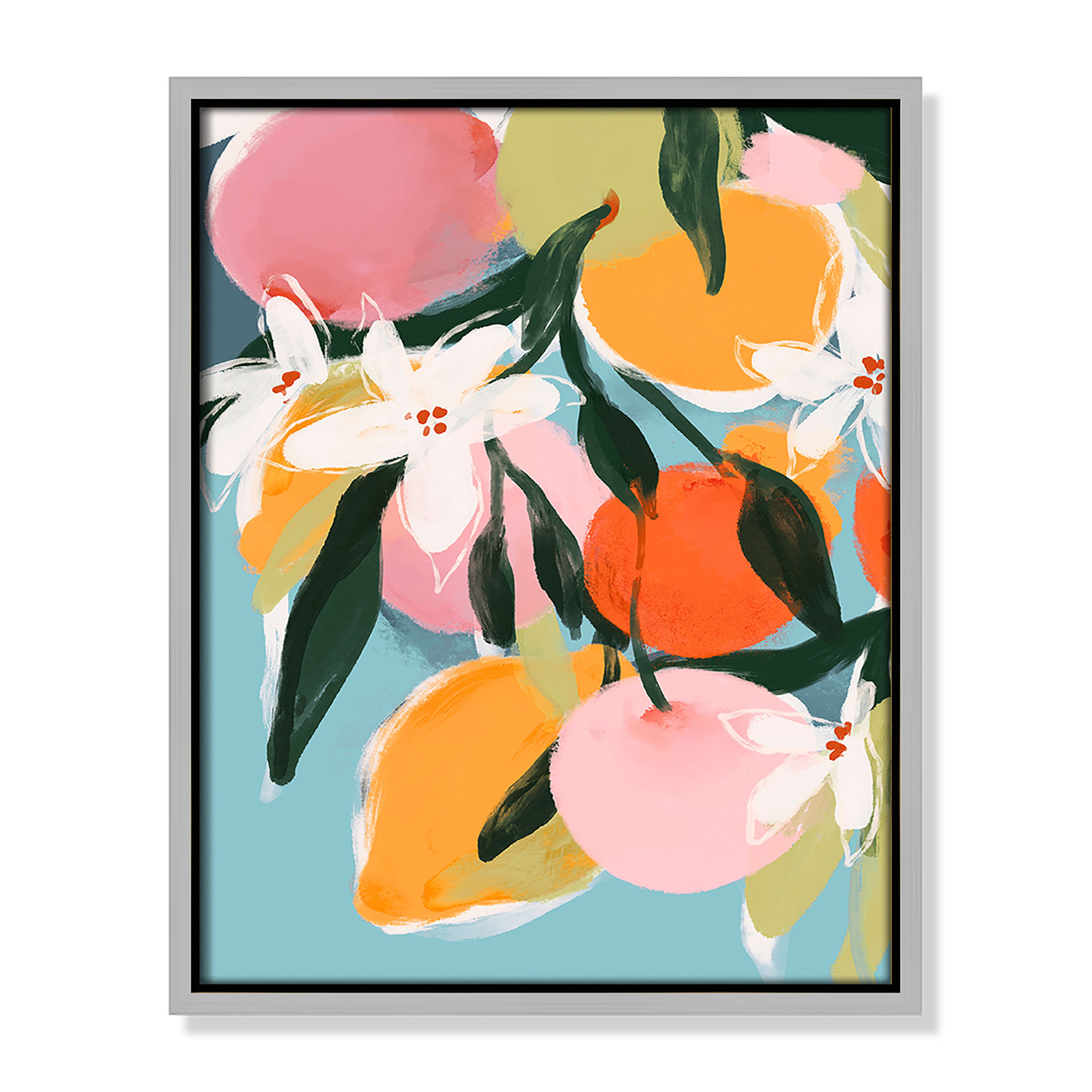 Fruity Summer I Print by Treechild, Silver Floater, 15.5" H x 12.5" W