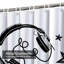 Rideau de douche monochrome avec 12 crochets-1121038752