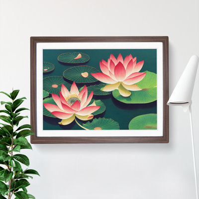 Tranquil Lotus Flowers - Framed Print