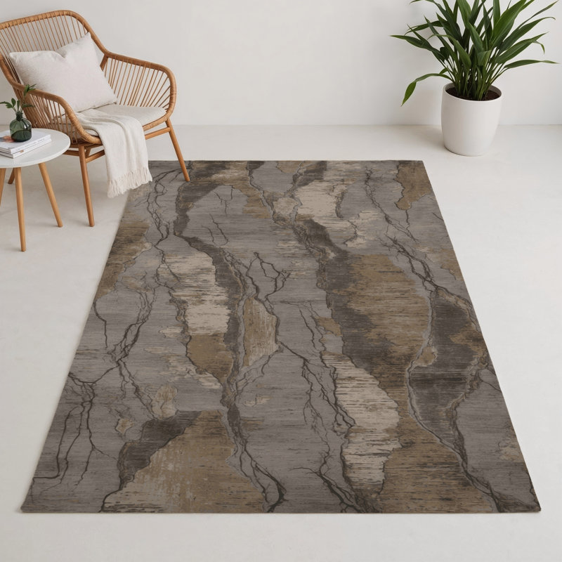 Tapis intérieur et extérieur gris Nature, Rectangle 9 pi x 12 pi