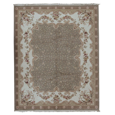 Handmade Silk and Wool Area Rug