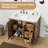 Linsay 36" Fully Assembled Rustic Brown Single Bathroom Vanity with Engineered Stone Marble Top, Soft-Close Doors