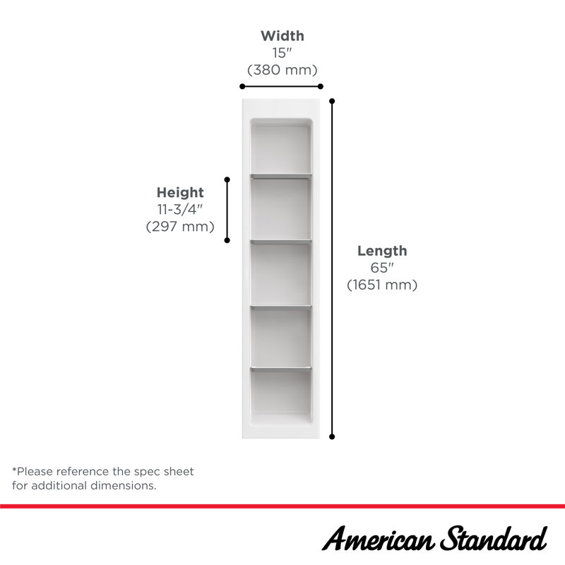 Aspirations Wall Mounted Required Shower Shelf