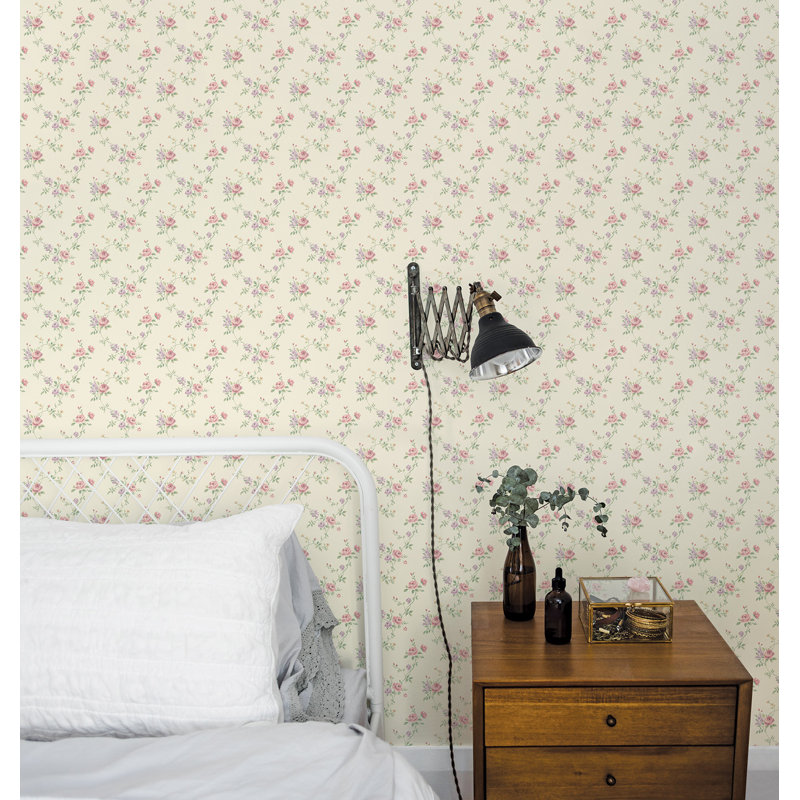 Santa Marina 10m x 53cm Matte Wallpaper Roll, Pink/Cream