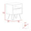 Tables de chevet avec rangement et pieds en métal, ensemble de 2-1065817652
