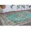 Tapis froids, tapis bohème, tapis anatoliens verts, tapis turc, tapis de 4,8 x 7,2 pi, tapis rétro